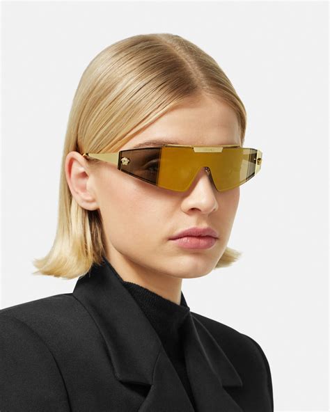 versace sunglasses black gold